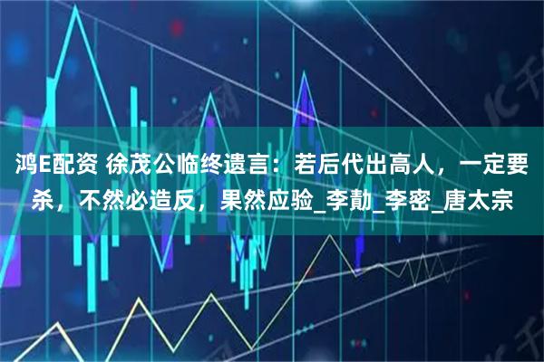 鸿E配资 徐茂公临终遗言:若后代出高人,一定要杀,不然必造反,果然应验_李勣_李密_唐太宗
